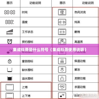 集成灶蒸是什么符号（集成灶蒸使用说明）