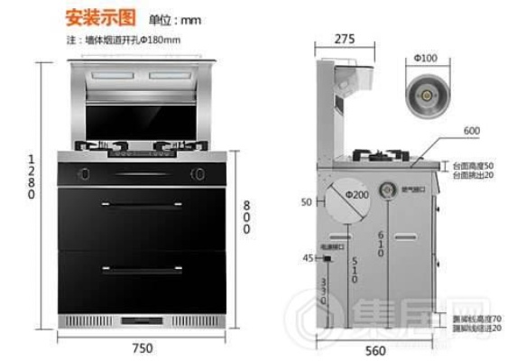 集成灶都有什么尺寸的（介绍常见的集成灶尺寸规格）