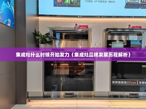 集成灶什么时候开始发力（集成灶品牌发展历程解析）