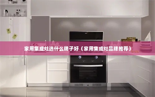 家用集成灶选什么牌子好（家用集成灶品牌推荐）